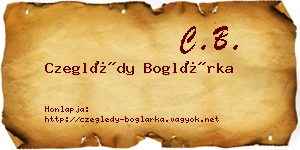 Czeglédy Boglárka névjegykártya